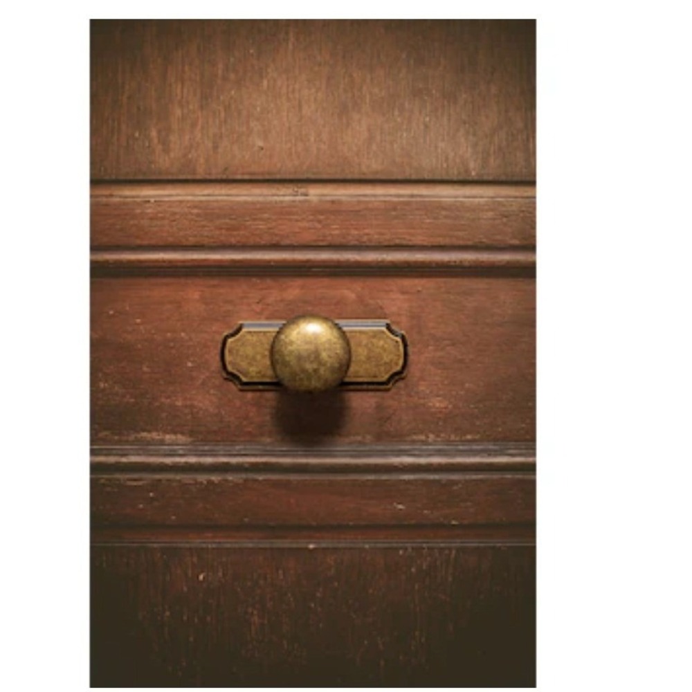 Art & Design Antique Brass Cabinet Knobs with Backplates 6 Pack Hardware NEW